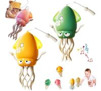 Electric Crawling Dancing Octopus Toy, Magical Wiggly Wonder Octopus Toy with Led Music, Smart Interactive Auto-Wiggling and Auto-Avoid Robotics for Indoor Play & Sensory Development(2pcsc)