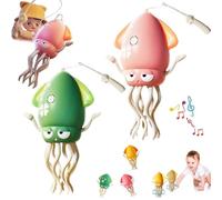 Electric Crawling Dancing Octopus Toy, Magical Wiggly Wonder Octopus Toy with Led Music, Smart Interactive Auto-Wiggling and Auto-Avoid Robotics for Indoor Play & Sensory Development(2pcsb)