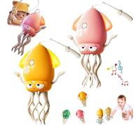 Electric Crawling Dancing Octopus Toy, Magical Wiggly Wonder Octopus Toy with Led Music, Smart Interactive Auto-Wiggling and Auto-Avoid Robotics for Indoor Play & Sensory Development(2pcsa)