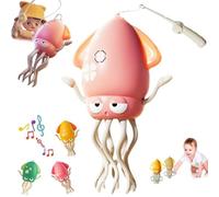 Electric Crawling Dancing Octopus Toy, Magical Wiggly Wonder Octopus Toy with Led Music, Smart Interactive Auto-Wiggling and Auto-Avoid Robotics for Indoor Play & Sensory Development(Pink)