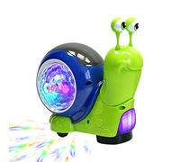 Electric Crawling Snail Toy - ABS 5.51x3.94x5.12in, LED Light-Up Musical Snail, Automatic Obstacle Detection, Interactive Toy | Boys Girls Kids Birthday Present, Early Learning, Sensory Development