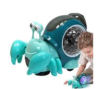 Electric Crawling Snail Toy - Light Up Musical Snail for Kids | Battery Operated Moving Snails Toy with Flashing Lights, Sounds and Fun Action, Entertaining Play for Boys Girls