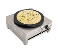 Electric Crepe Maker | Commercial Pancake Machine with Non-Stick Coating & Adjustable Temperature | Includes Wooden Spreader for Restaurant and Home Kitchen