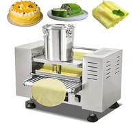 Electric Crepe Maker Machine, Fully Automatic Non-Stick Mille Crepe Maker with Timer & Indicator Lights for Home Kitchen & Small Party Desserts, Easy Cleanup