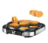 Electric Crepe Maker, Non-Stick Pancake Griddle, Foldable Design, Unlimited Temperature Control, Versatile for Eggs and Pizza, 40Cm Cooking Appliance