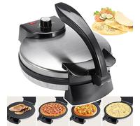 Electric Crepe Maker, Non-Stick Roti and Tortilla Machine, 2000W Portable Pancake Maker with LED Indicator for Quick and Even Heating