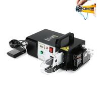 Electric Crimping Machine, Cold Terminal Crimper with 7 Die Sets, Wire Stripping and Cutting Function for Recycling Copper Wire
