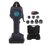 Electric Crimping Pliers, 18V Rechargeable Hydraulic Wire Crimper with 7 Molds, Includes Storage Box and 1/2 Batteries, Max Crimping Force 16kN, for 0.5-50mm² Cables