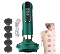 Electric Cupping Scraping Instrument, Household Cupping Device, 12 Level Electric Scraping Tool, Cordless Handheld Body Cupping Device Smart Dynamic Suction 3 in 1 Cupping (6 Speed)
