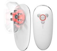 Electric Cupping Therapy Device, Vacuum Gua Sha Massager with EMS, Red Light & Heating, Portable Body Scraping & Cupping Kit for Cellulite & Lymphatic Massage Home Use Body Care (White)
