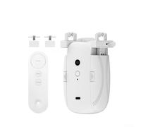 Electric Curtain Opener With Remote Control For Roman Rod U-Rail I-Rail Automatic Motorized Track System 4000MAh Battery Powered, Up To Six Months Per Charge, Smart Home(1PC TU)