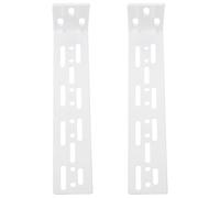 Electric Curtain Track Fixing Fitting 2pcs Iron Silver Wall Mount