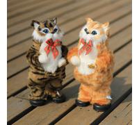 Electric Cute Simulation Cat Yellow Cat Singing and Dancing Cat Doll Gift Children Interactive Toys Gift