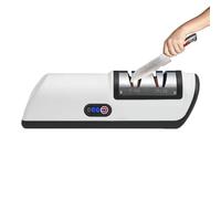 Electric Cutter Sharpener, 3 Stage Sharpening Stone for Cutting Tools | Automatic USB Charging Cutter Sharpener | Razor and Kitchen Tools for Chefs and Adults