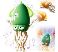 Electric Dancing Octopus Toy, 2025 New Crawling Dancing Automatic Obstacle Avoidance Octopus Sensor Toy,Creative Magic Crazy 8-Leg Action Obstacle with LED Lights & Music,Self-Navigating (A-Green)