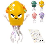 Electric Dancing Octopus Toy, Crawling Dancing Automatic Obstacle Avoidance Octopus Sensor Toy, DIY Creative Magic Crazy 8-Leg Action Obstacle, Smart Auto-Wiggling, Motor Skill Development (Yellow)