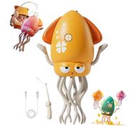 Electric Dancing Octopus Toy, Electric Auto-Avoid Octopus Toys, Crazy 8-Leg Action Octopus, with LED Lights & Music, Smart Obstacle Avoidance (Yellow)