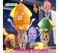 Electric Dancing Squid Octopus dancer Novelty fidget toys luminous Music Baby Crawling toys games for kids children Pets Cats Red