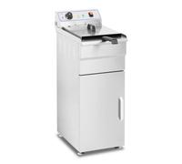 Electric Deep Fryer 16 Litres 400 V Cabinet Base - Electric Deep Fat Fryers by Royal Catering Silver