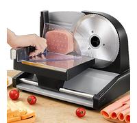 Electric Deli Food Slicer, 200W Meat and Food Slicer with Removable 19mm Blades for Home Use, Adjustable Thickness Slicer Machine for Meat Cheese Bread