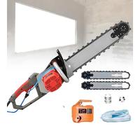 Electric Demolition Cutting Saw, Water-Cooled Concrete Wall Cutter with Pump, Handheld Industrial Machine for Stone Cement Pipe Window Removal