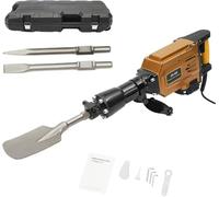 Electric Demolition Hammer Drill, 1700W Heavy Duty Jack Hammer with 360° Rotating Handle & 3 Chisels for Concrete Breaking, Trenching & Chipping