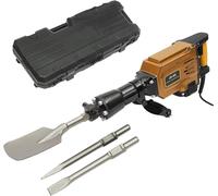 Electric Demolition Jack Hammer, 1700W Demolition Hammer Breaker Drill, 40CR Alloy Steel Concrete Breaker Concrete Drill Breaker Kit with Scraping Chisel Point Chisel Flat Chisel