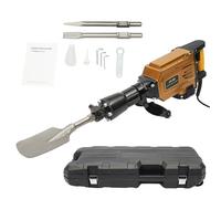 Electric Demolition Jack Hammer, 220V 1700W Concrete Breaker Pneumatic Drill, Electric Heavy Duty Jack Hammer with Scraping Chisel,Point Chisel,Flat Chisel and Carrying Case