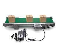Electric Desktop Conveyor Belt, 10 * 50MM Small Conveyor Cargo Lane for Packaging Factory & Home - Adjustable Speed with Forward/Reverse/Pause Functions