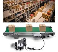 Electric Desktop Conveyor Belt, 10 * 50MM Small Conveyor Cargo Lane with Forward, Reverse and Pause Functions, Adjustable 0-116RPM Speed, for Electronic Accessories(