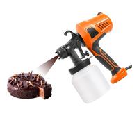 Electric Dessert Chocolate Spray Gun,500W Paint Sprayer,w/3 Patterns,800ML Bottle,for Cake,Chocolate Decoration
