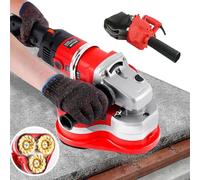 Electric Diamond Grinder 2800W, 3 Diamond Wheels, Sanding Pads, Telescopic Handle & Dust Shroud for Grinding Polishing Concrete Floors, Marble Tiles, Cement