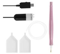 Electric Diamond Paint Pen, Vacuum Diamond Art Pen with 2 Tray No Wax Needed, Diamonds Paint Accessories Tools for Adult DIY Art Decorations Dolls Keychains Nail