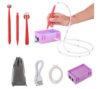 Electric Diamond Painting Pen,Vacuum Diamond Art Painting Pen,Diamonds Art Accessories Tool with Storage Tray,Long-Lasting and Stable-Pink USB Plug+Cartoon Pen