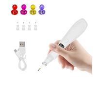 Electric Diamond Painting Pen, Vacuum Diamond Paint Pen Kits, Diamond Paint Accessories Tools, Rechargeable Wireless Diamond Art Painting Pen with Adjustable Suction Mode & 4 Replacement Tips (White)