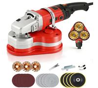 Electric Diamond Polisher Machine 3800W 6 Speed Gears Triple Head Concrete Diamond Grinder for Metal,Stone,Cement Brick Grinding,Epoxy Resin Removal Rock Granite(Standard Package)