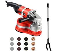 Electric Diamond Polisher Machine, 3800W Concrete Sander & Grinder, 3-Head Tool with 6 Speeds for No-Dead-End Grinding on Concrete, Marble, Granite