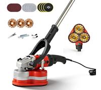 Electric Diamond Polisher Machine, 3800W Grinder with 6 Speeds, Granite Marble Concrete Grinding Wheels, 4 Types of Sand Trays Included