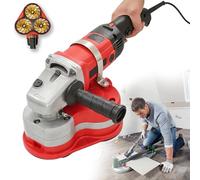 Electric Diamond Polisher Machine, 8" Grinding Diameters and 3pcs Diamond Grinding Wheels, 3800W Concrete Grinder for Polishing Stone Concrete(Extension Rod Set)