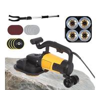Electric Diamond Polisher Machine, Concrete Floor Grinder with Wheels, 6 Speed Adjustable, 3 Types of Grinding Discs, 3800W Heavy Duty Floor Grinder for Polishing Stone Concrete Surface