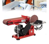 Electric Disc Sander 350W, Adjustable Belt Sander 1400RPM, Precision Grinding for DIY Woodworking, Metal Derusting, Paint Stripping, Polishing
