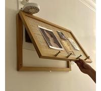 Electric Distribution Box， Modern Meter Box Cover Decorative Wall, 50 60 Cm Long Free Punching Fuse Covers for Hide Pictures Painting Hanging, Wooden Creative Switch (Size : Large)(S)