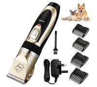 Electric Dog Clippers, Cordless Pet Trimmer Low Noise | Grooming Kit Rechargeable & Fast Charging With 4 Combs | Professional Hair Trimmer for Dogs Cats Horses