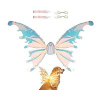 Electric Dog Fairy Wings - LED Light Up Butterfly Costume, Creative Pet Role-Play Prop, PP Material Sturdy Construction, Glowing Wings | For Large Dogs Pet Lovers Parades & Festivals