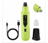 Electric Dog Nail Grinder 7-Speed 2.0 Upgraded with LED Light (Light green) | 360° Shadow-Free LED, 3 Grinding Ports, Low Noise & Vibration, Small to Large Dogs, For Dogs & Cats