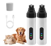 Electric Dog Nail Grinders, 2025 New Silent Groom Pro Nail Grinder, Professional Painless Paws Grooming Products for Dogs, 2-Speed Super Quiet and Low Vibration for Small and Large Dogs (2 Set)