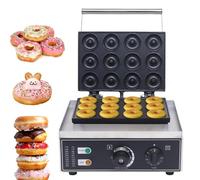 Electric Donut Maker Machine with 12 Grid, Nonstick Mini Doughnut Baker Maker, Double-Sided Heating Pancakes Maker Machine, Mini Donut Machine, for Home Bakery Coffee Shop
