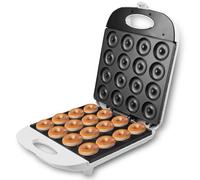 Electric Donut Maker with Non-Stick Plates, 1400W Mini Waffle Iron, LCD Timer & Adjustable Thermostat - Ideal for Home & Commercial Breakfast