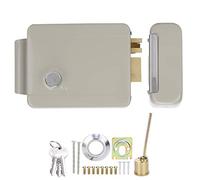 Electric Door Lock 2 Wire Electromagnetic Locking Device, Electronic Access Control Lock, 9-12V Right Hand Opening Safety Door Lock with Lock Cylinder and Keys for Iron Wooden Do