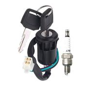 Electric Door Lock Plug Ignition Key Switch For & Spark Plug For Coolster 50cc 70cc 90cc 110cc 125cc 150cc 200cc 250cc(Combination A)